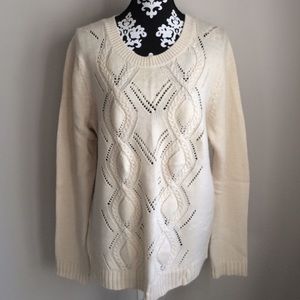 NWT vintage GAP Cream Cable textured Knit Sweater
